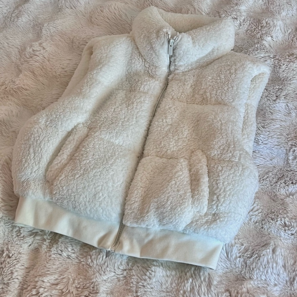 Women's White Sherpa Jacket